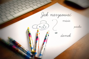 Read more about the article Jak narysować kotka, pieska, domek. Nauka rysowania dla dzieci 4+.