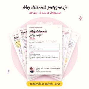 Dziennik pielęgnacji 30 dni – planer pielęgnacji skóry do druku